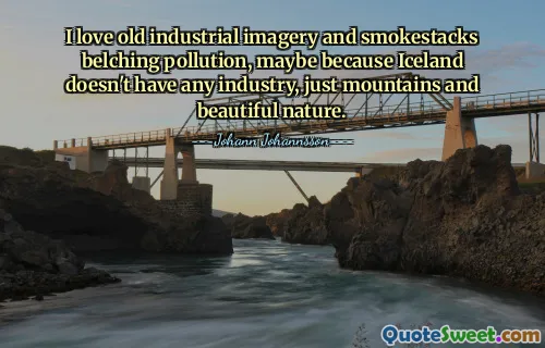I love old industrial imagery and smokestacks belching pollution, maybe because Iceland doesn't have any industry, just mountains and beautiful nature.