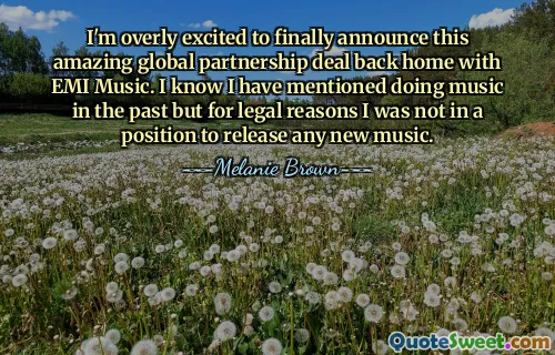 I'm overly excited to finally announce this amazing global partnership deal back home with EMI Music. I know I have mentioned doing music in the past but for legal reasons I was not in a position to release any new music.