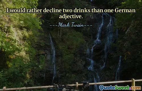 I would rather decline two drinks than one German adjective.