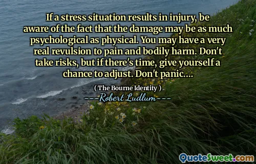 如果压力情况导致受伤，请注意这种伤害可能既是心理上的，也是身体上的。您可能非常厌恶疼痛和身体伤害。不要冒险，但如果有时间，给自己一个调整的机会。不要恐慌。…