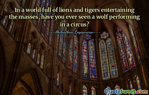 In a world full of lions and tigers entertaining the masses, have you ever seen a wolf performing in a circus?