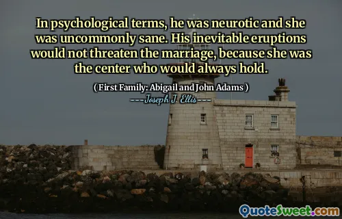 Về mặt tâm lý, anh ta bị thần kinh và cô ấy rất bình thường. Những vụ phun trào không thể tránh khỏi của anh ta sẽ không đe dọa đến cuộc hôn nhân, bởi vì cô là trung tâm sẽ luôn giữ.