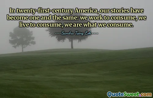 In twenty-first-century America, our stories have become one and the same: we work to consume, we live to consume, we are what we consume.