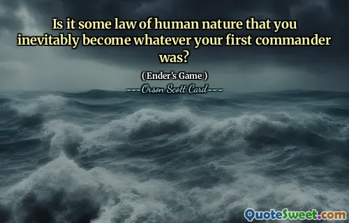 你不可避免地会成为你的第一任指挥官，这是人性的某种法则吗？