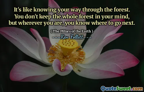 It's like knowing your way through the forest. You don't keep the whole forest in your mind, but wherever you are, you know where to go next.