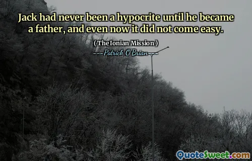 Jack had never been a hypocrite until he became a father, and even now it did not come easy.