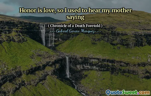 荣誉是爱，所以我曾经听到妈妈说