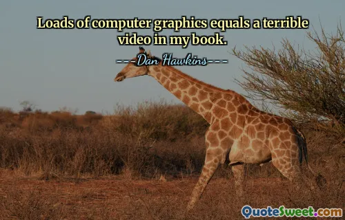 Loads of computer graphics equals a terrible video in my book.