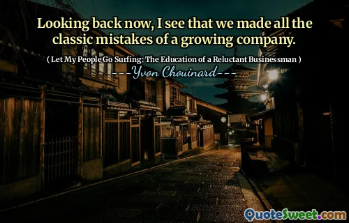 Looking back now, I see that we made all the classic mistakes of a growing company.