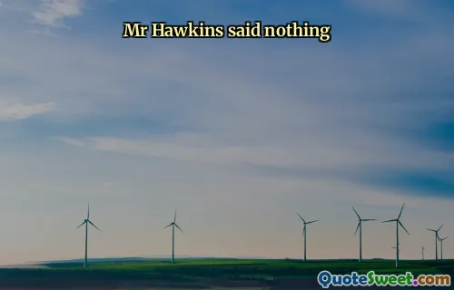 Mr Hawkins said nothing