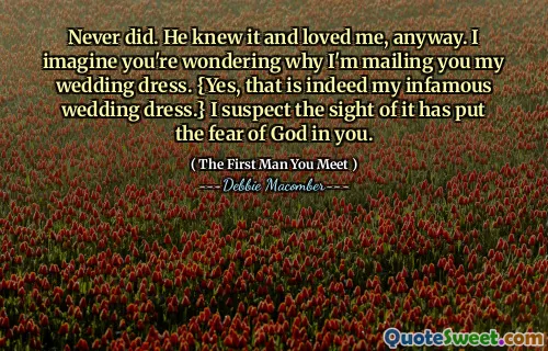 Never did. He knew it and loved me, anyway. I imagine you're wondering why I'm mailing you my wedding dress. {Yes, that is indeed my infamous wedding dress.} I suspect the sight of it has put the fear of God in you.