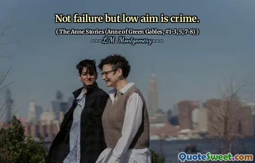 Not failure but low aim is crime.