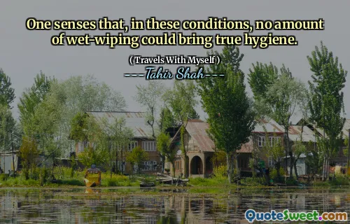 One senses that, in these conditions, no amount of wet-wiping could bring true hygiene.