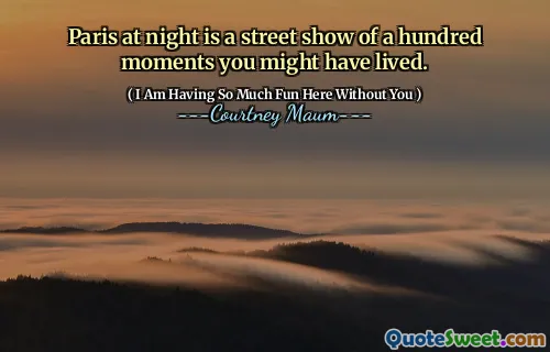 Paris at night is a street show of a hundred moments you might have lived.