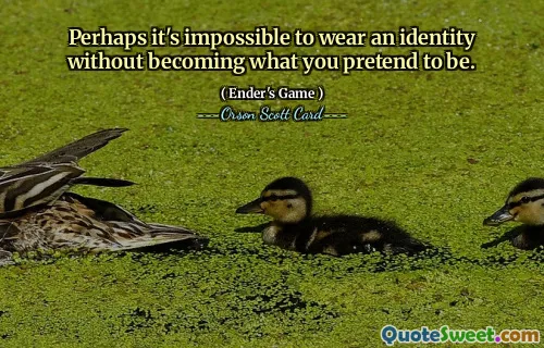 Det er kanskje umulig å ha en identitet uten å bli det du later til å være.