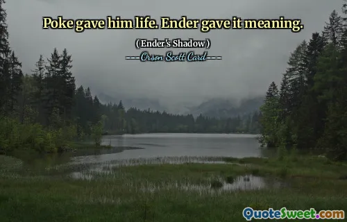 波克给了他生命。安德赋予了它意义。