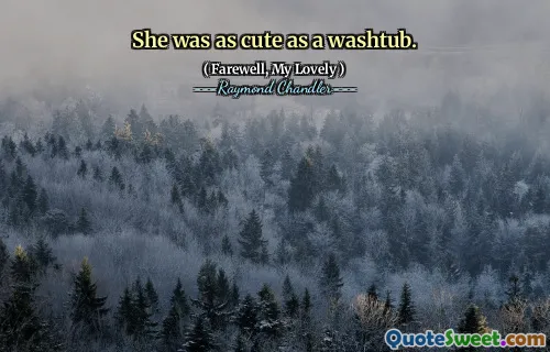 She was as cute as a washtub.