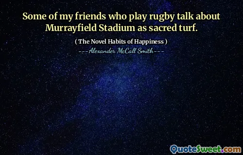 我的一些扮演橄榄球的朋友谈论默里菲尔德体育场作为神圣的草皮。