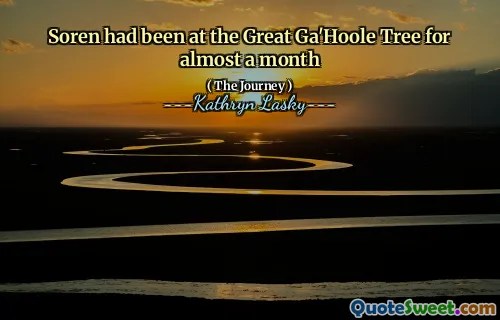 Soren had been at the Great Ga'Hoole Tree for almost a month