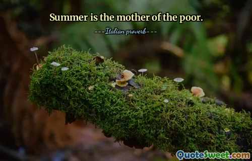 Summer is the mother of the poor.