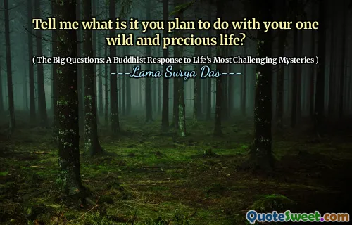 Tell me what is it you plan to do with your one wild and precious life?