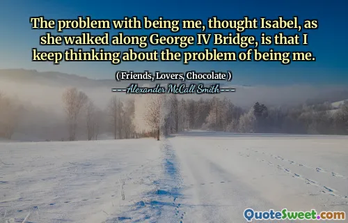 伊莎贝尔（Isabel）沿着乔治四世桥（George IV Bridge）行走时，成为我的问题是，我一直在思考成为我的问题。