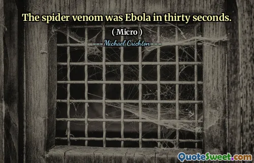 كان السم العنكبوت الإيبولا في ثلاثين ثانية.