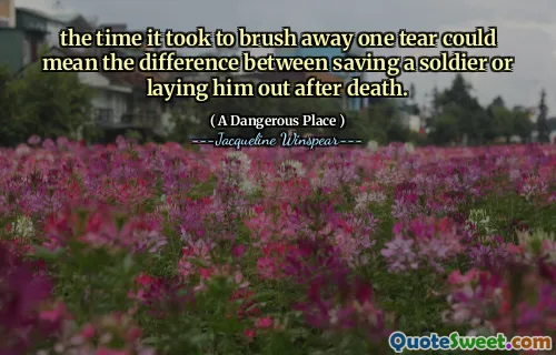 قد يعني الوقت الذي استغرقه تخلص من دمعة واحدة الفرق بين إنقاذ الجندي أو وضعه بعد الموت.