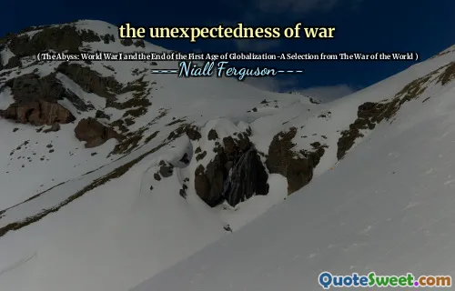the unexpectedness of war