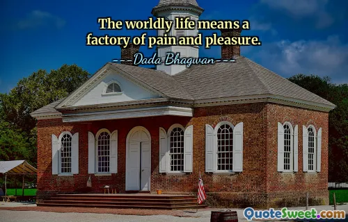 The worldly life means a factory of pain and pleasure.