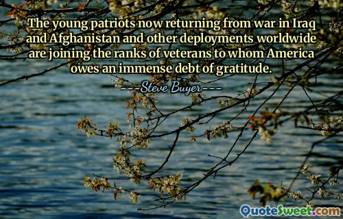 The young patriots now returning from war in Iraq and Afghanistan and other deployments worldwide are joining the ranks of veterans to whom America owes an immense debt of gratitude.