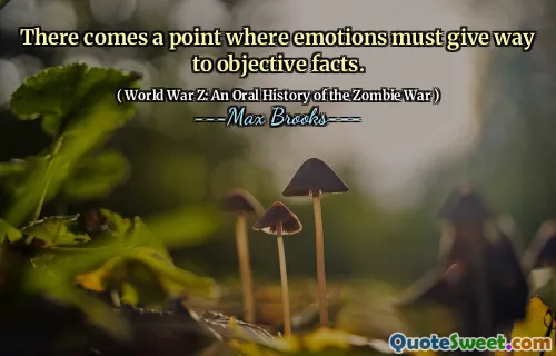 There comes a point where emotions must give way to objective facts.