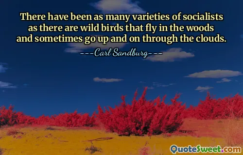 لقد كان هناك العديد من أنواع الاشتراكيين بقدر ما توجد الطيور البرية التي تطير في الغابة وتصعد أحيانًا عبر السحب.