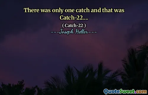 There was only one catch and that was Catch-22....
