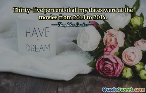 El treinta y cinco por ciento de todas mis citas fueron en el cine entre 2013 y 2014.