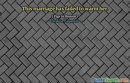 이 결혼은 그녀를 따뜻하게하지 못했습니다.