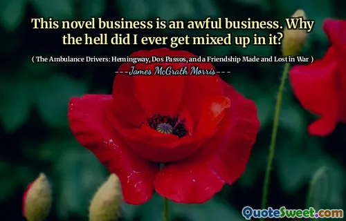 Denne nye virksomheten er en forferdelig virksomhet. Hvorfor i helvete ble jeg noen gang blandet opp i det?