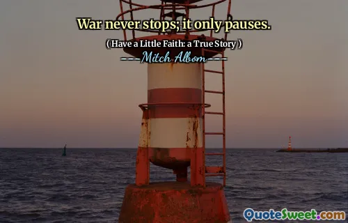 전쟁은 결코 멈추지 않습니다. 그것은 단지 일시 중지됩니다.