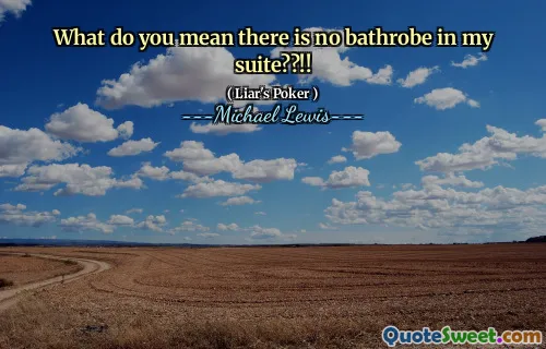 What do you mean there is no bathrobe in my suite??!!