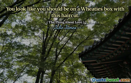 You look like you should be on a Wheaties box with this haircut.