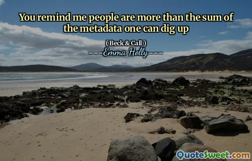 Mi ricordi che le persone sono più della somma dei metadati che si può scavare